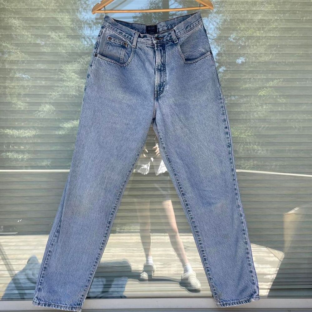 Women's Blue Jeans with Pink Graphic